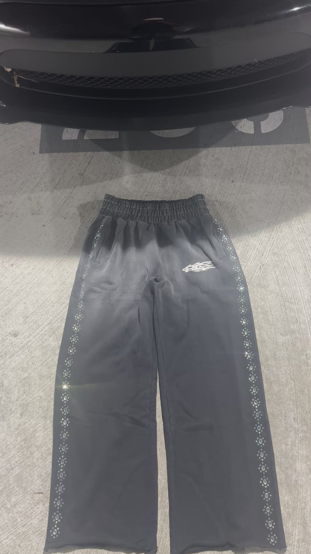 Rich Lanez™ Rhinestone Pants Black