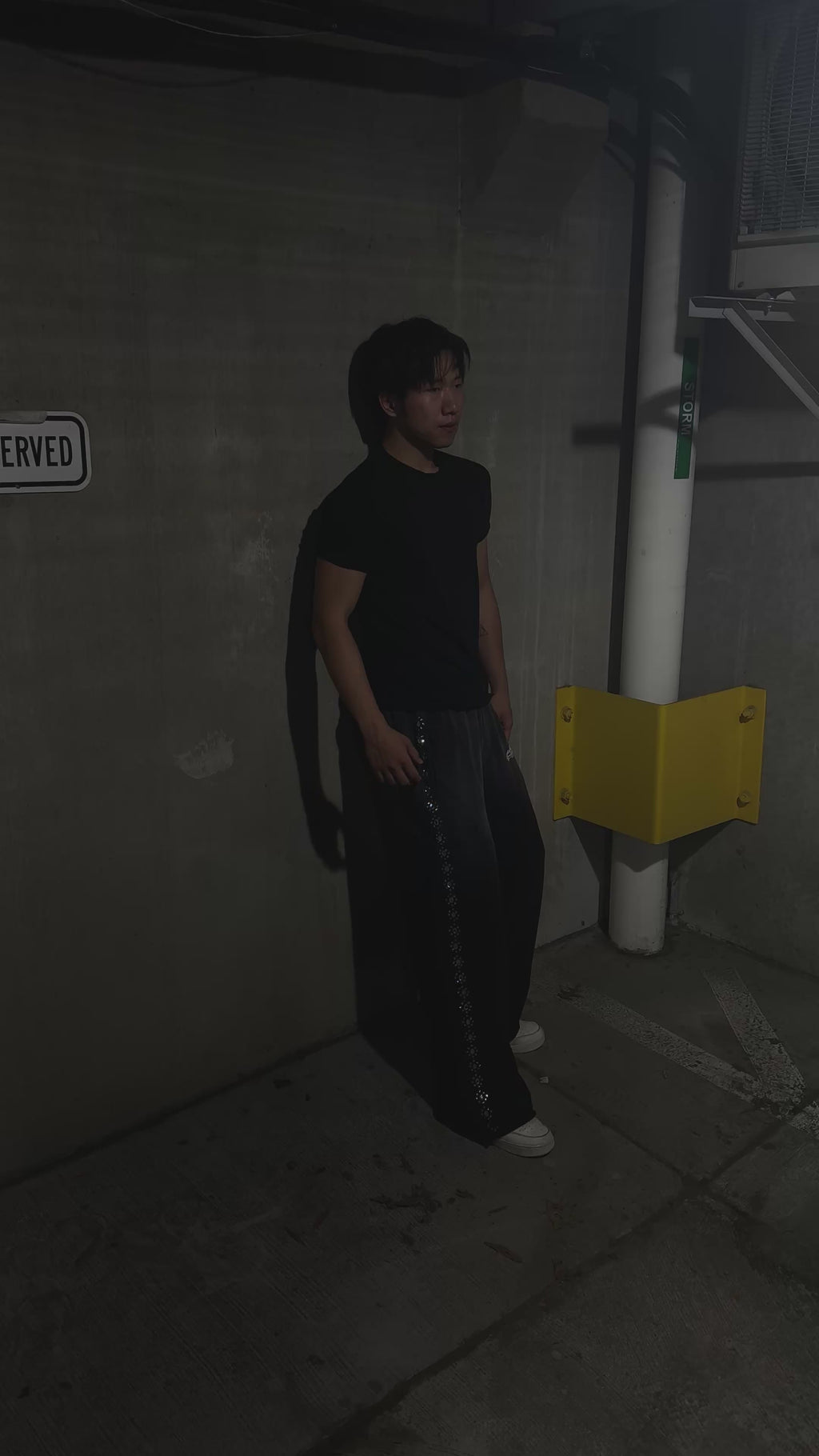 Rich Lanez™ Rhinestone Pants Black